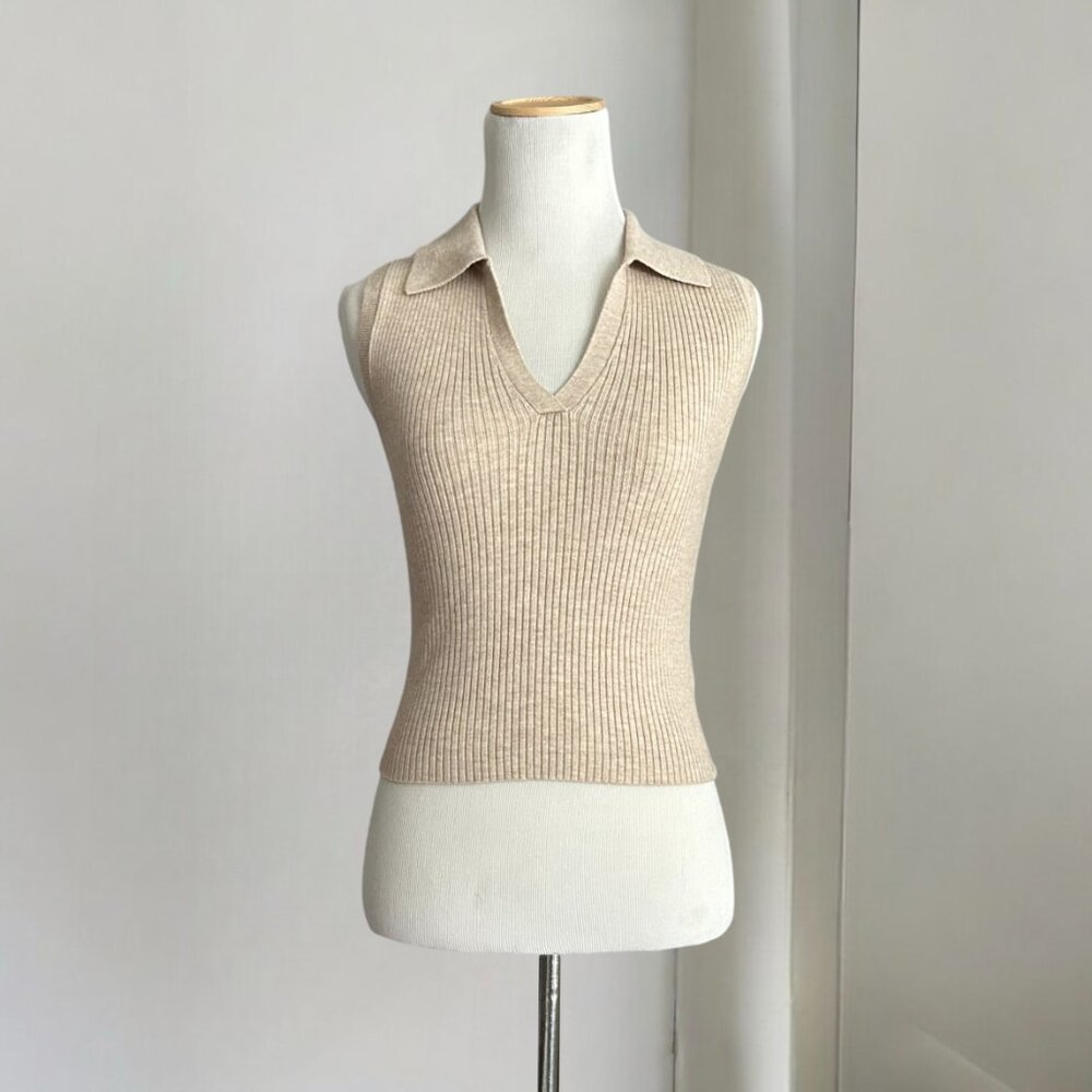 Old Navy Rib-Knit Cropped Polo Top